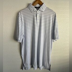 Polo Ralph Lauren Striped RLX Golf Polo Shirt UV Protection Regatta Size Large